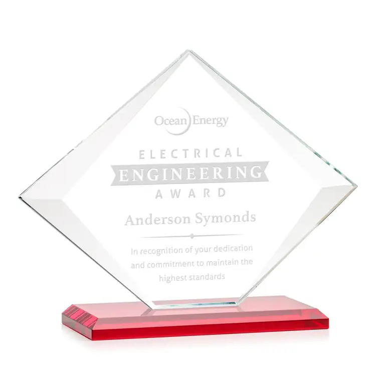 Griffith Starfire Crystal Award - Deep Etch #6