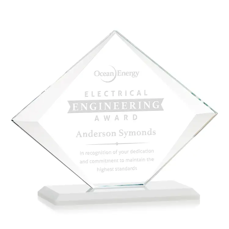 Griffith Starfire Crystal Award - Deep Etch #7