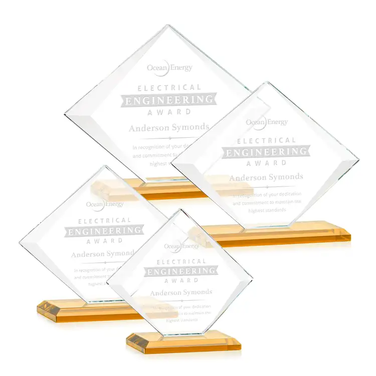 Griffith Starfire Crystal Award - Deep Etch
