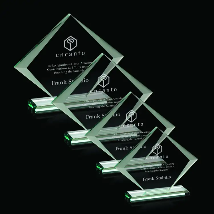 Griffith Jade Crystal Award - Deep Etch