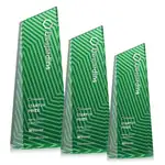 Trophée Hallandale en cristal optique - Gravure et impression