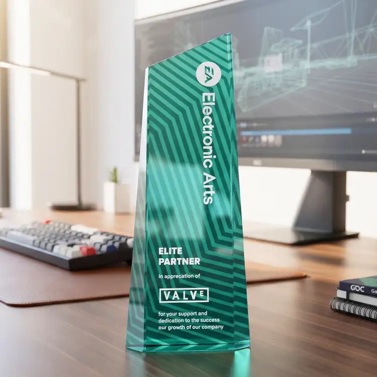 Hallandale Optical Crystal Award - Multicolor #12