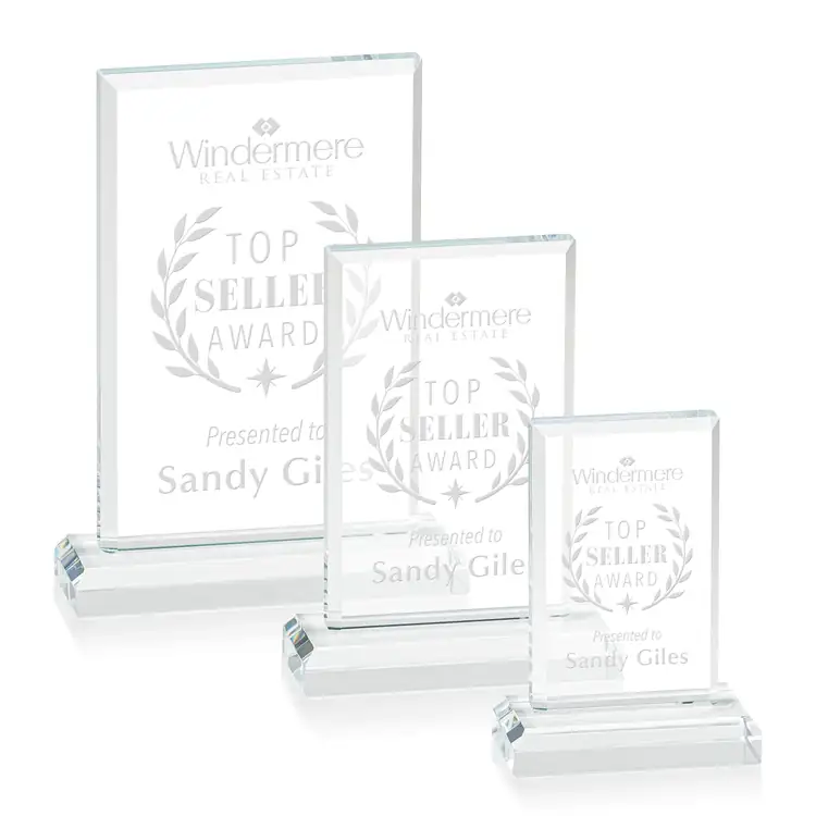 Harmony Optical Crystal Award - Desktop - Deep Etch