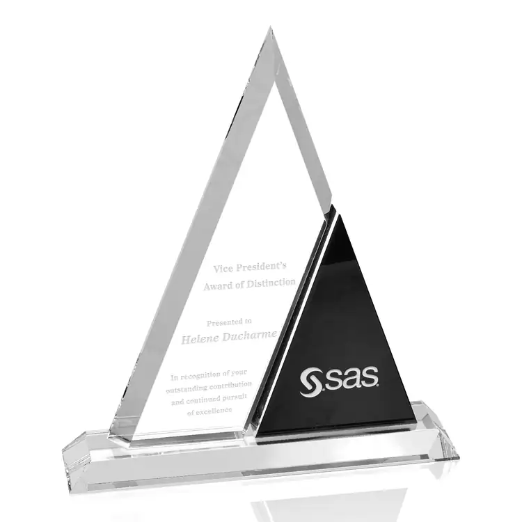 Harmony Optical Crystal Award with Black Triangle