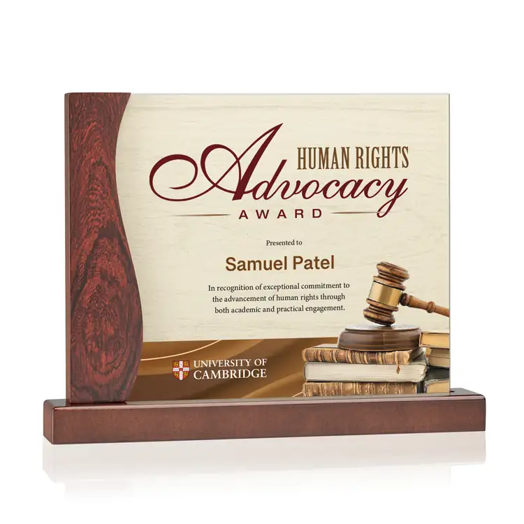 Hartwell Acrylic and Rosewood Award - Multicolor #4