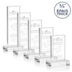 Trophée Hathaway en cristal optique transparent - Gravure