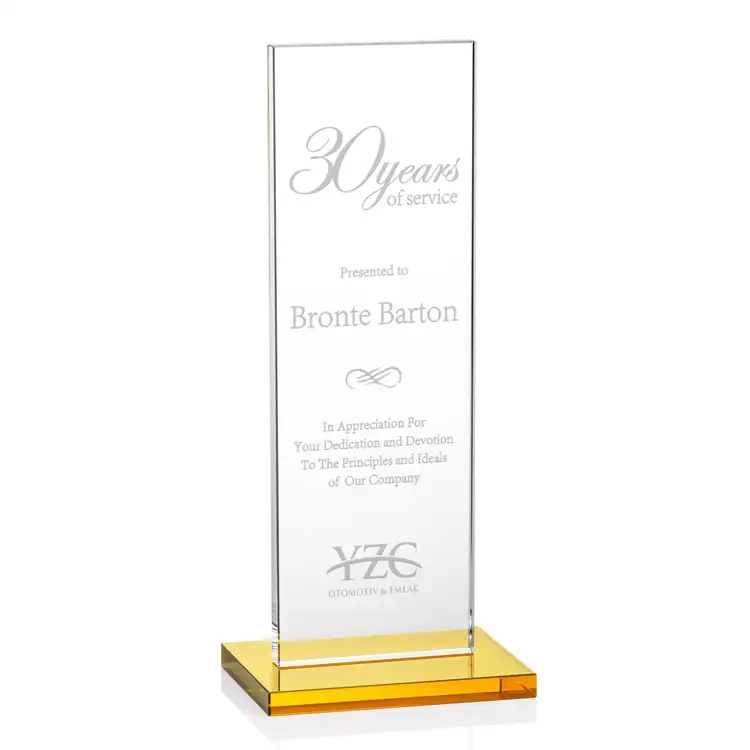 Heathrow Starfire Crystal Award - Deep Etch #3