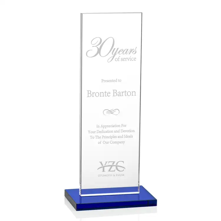 Heathrow Starfire Crystal Award - Deep Etch #6