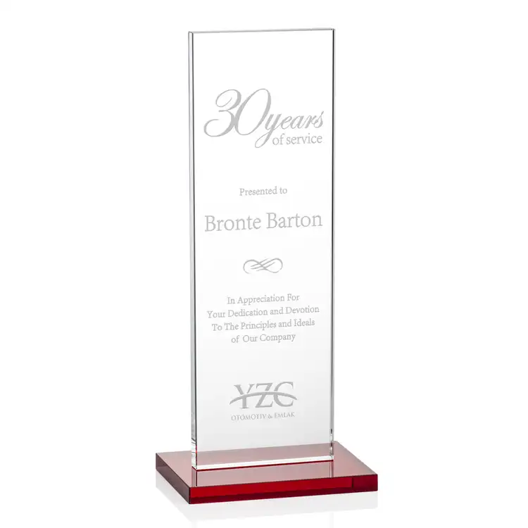 Heathrow Starfire Crystal Award - Deep Etch #7