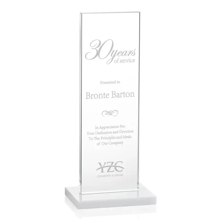 Heathrow Starfire Crystal Award - Deep Etch #8