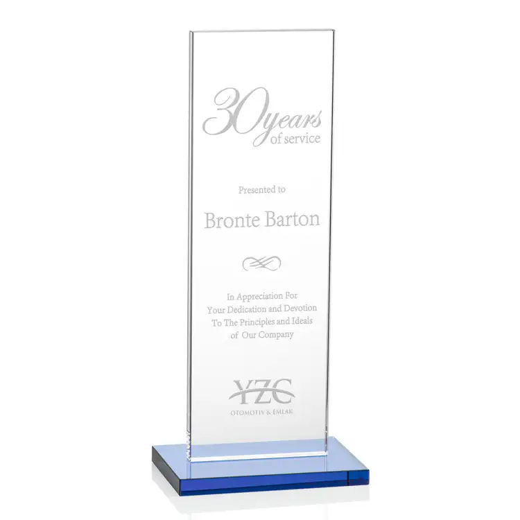 Heathrow Starfire Crystal Award - Deep Etch #9