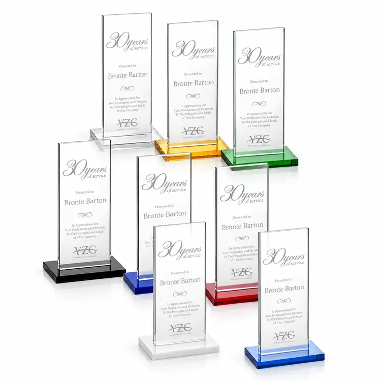 Heathrow Starfire Crystal Award - Deep Etch