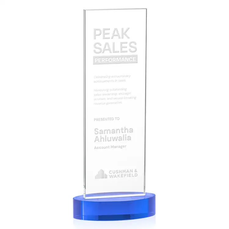 Heathrow Starfire Crystal Award on Alberton Base - Deep Etch #10