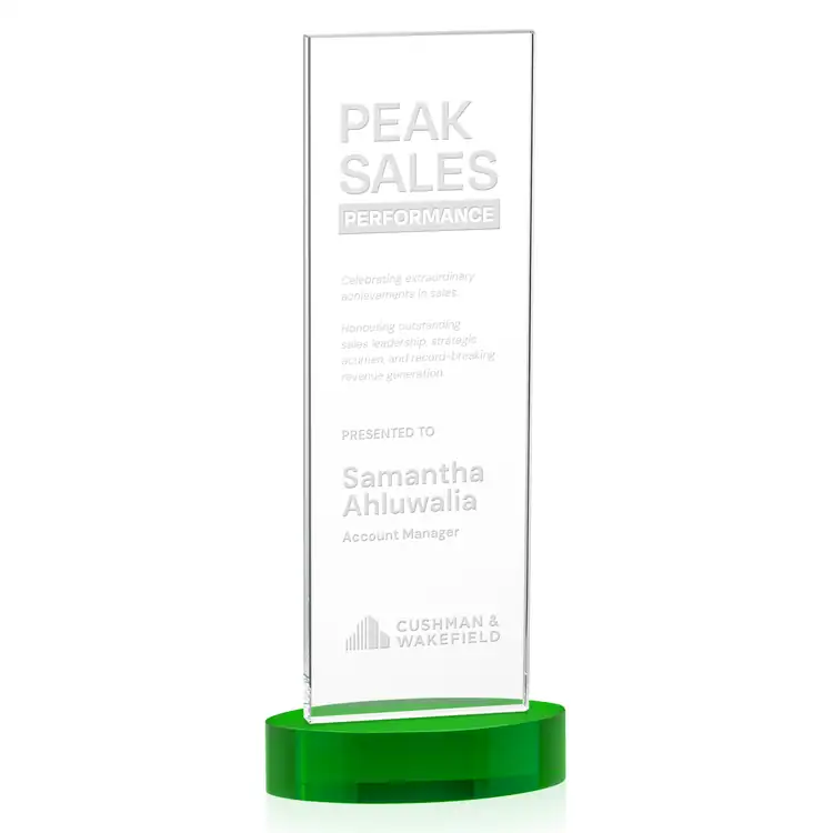 Heathrow Starfire Crystal Award on Alberton Base - Deep Etch #5