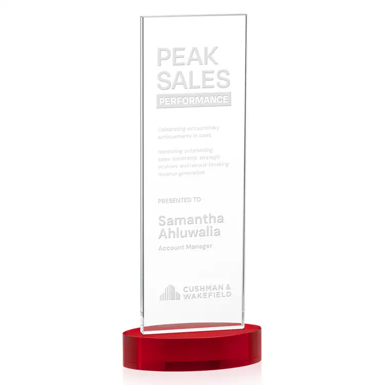 Heathrow Starfire Crystal Award on Alberton Base - Deep Etch #8