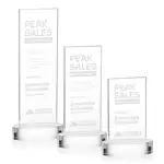 Trophée Heathrow en cristal Starfire sur socle Alberton - Gravure
