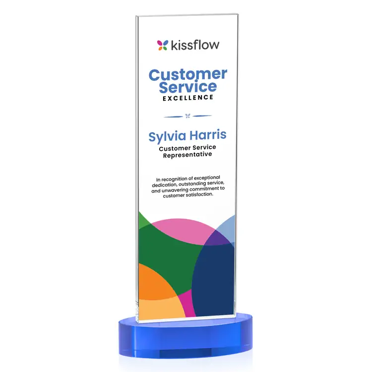 Heathrow Starfire Crystal Award on Alberton Base - Multicolor #10