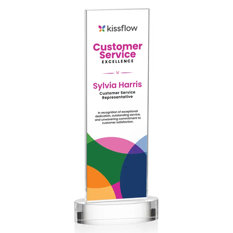 Heathrow Starfire Crystal Award on Alberton Base - Multicolor #2