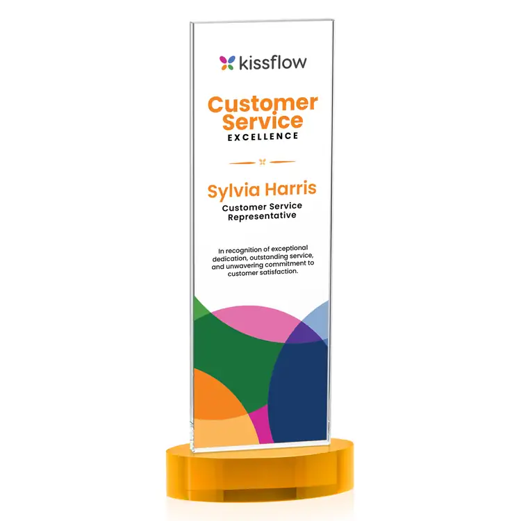 Heathrow Starfire Crystal Award on Alberton Base - Multicolor #3