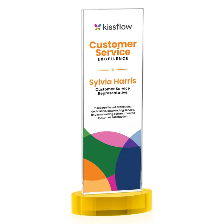 Heathrow Starfire Crystal Award on Alberton Base - Multicolor #4