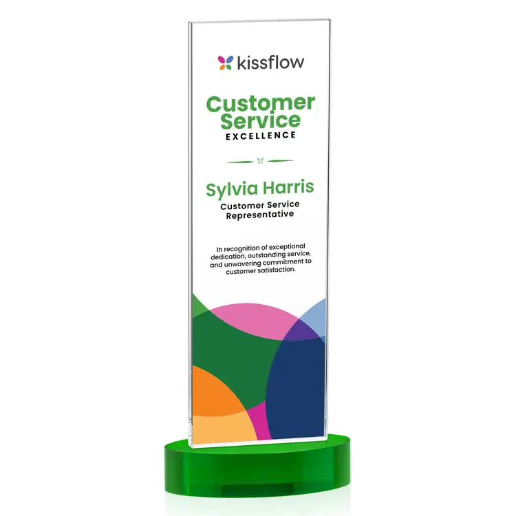 Heathrow Starfire Crystal Award on Alberton Base - Multicolor #5