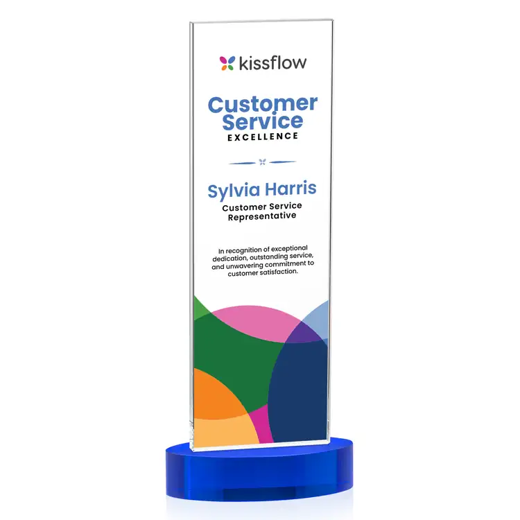 Heathrow Starfire Crystal Award on Alberton Base - Multicolor #7