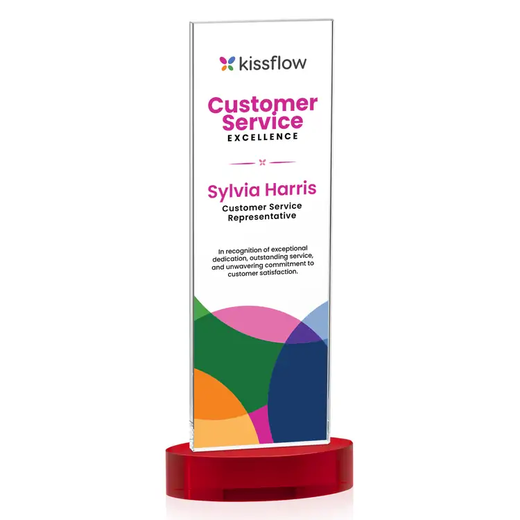 Heathrow Starfire Crystal Award on Alberton Base - Multicolor #8