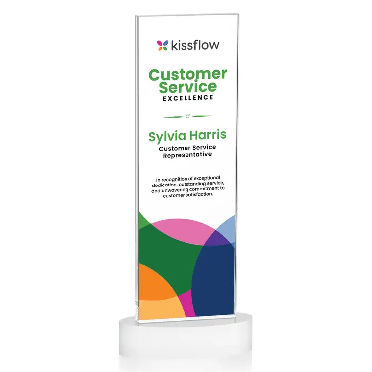 Heathrow Starfire Crystal Award on Alberton Base - Multicolor #9