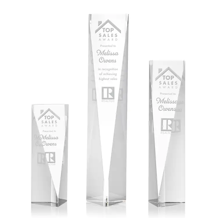 Henderson Optical Crystal Award - Deep Etch
