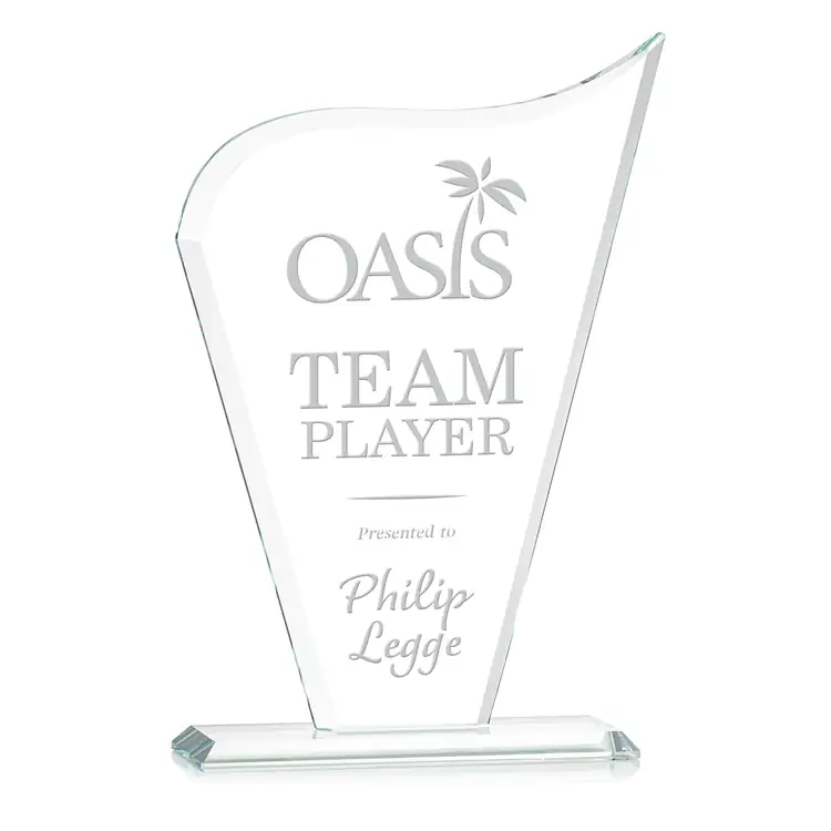 Hepscott Starfire Crystal Award - Deep Etch #4