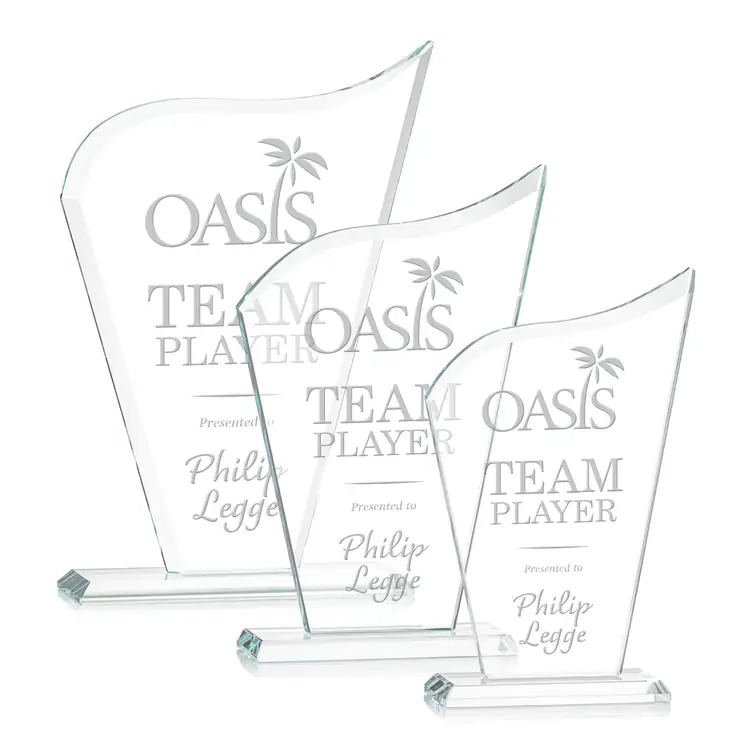 Hepscott Starfire Crystal Award - Deep Etch