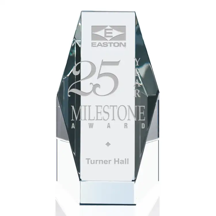 Hexagon Tower Optical Crystal Award #2
