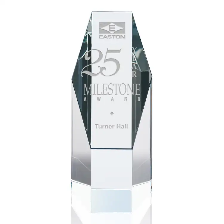 Hexagon Tower Optical Crystal Award #3