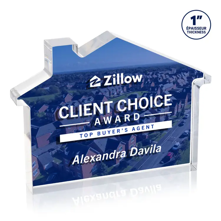 Homestyle Acrylic Award - House - Double Sided Multicolor #2