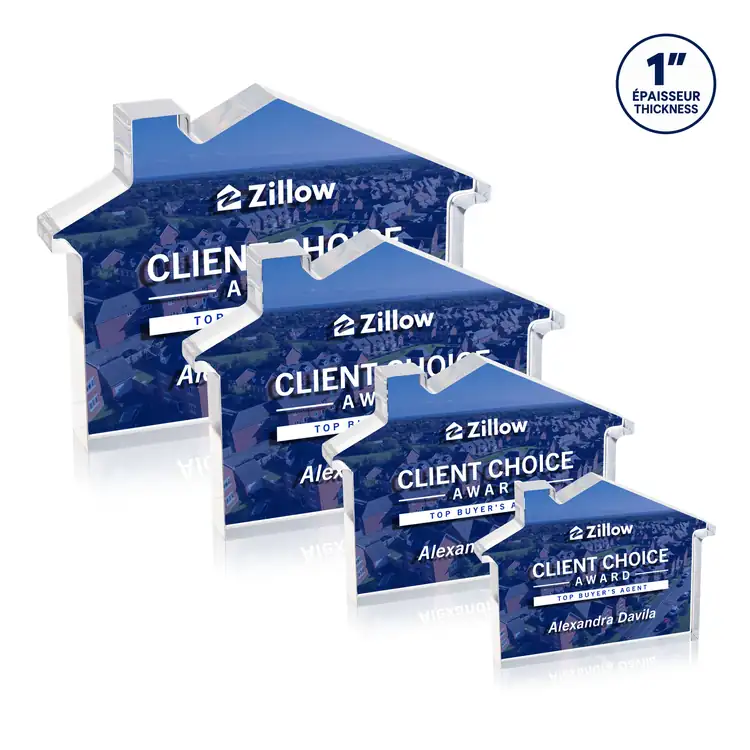 Homestyle Acrylic Award - House - Double Sided Multicolor