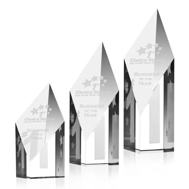 Trophée Honor en cristal optique