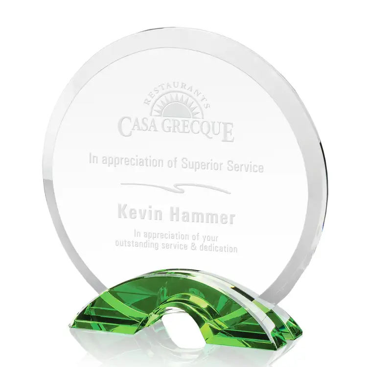 Huber Award - Optical Crystal - Engraved #2