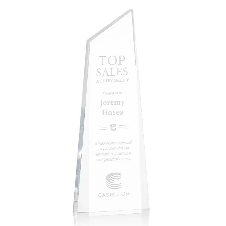 Hudson Acrylic Award - Laser Engraving #2