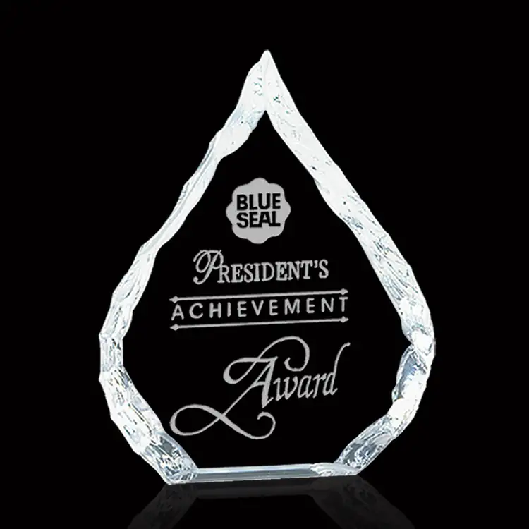 Iceberg Oil Drop Starfire Crystal Award