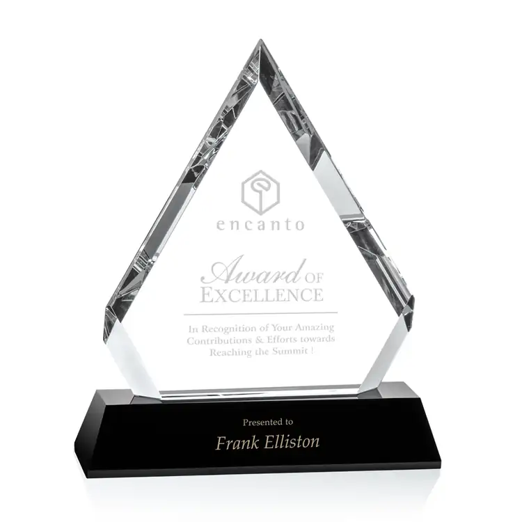 Inessa Optical Crystal Award on Angled Black Base #4