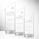 Trophée Islington en cristal et aluminium - Gravure