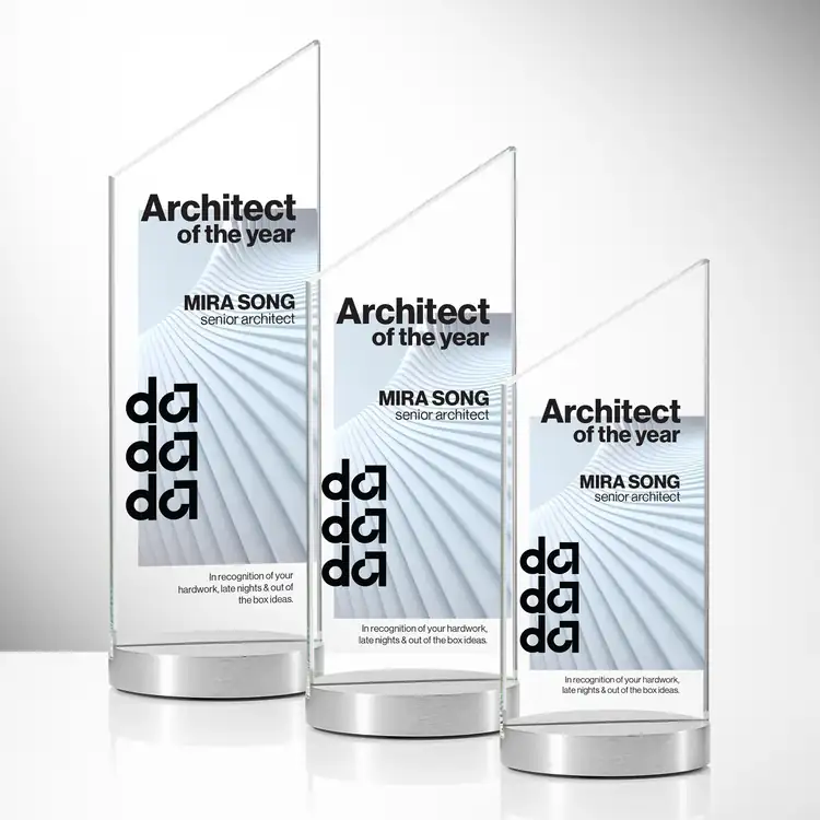Islington Crystal and Aluminium Award - Multicolor