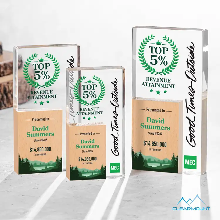 Jardin Acrylic and Wood Award - Multicolor