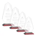 Trophée Jemma en cristal Starfire sur socle fini bois de rose - Gravure