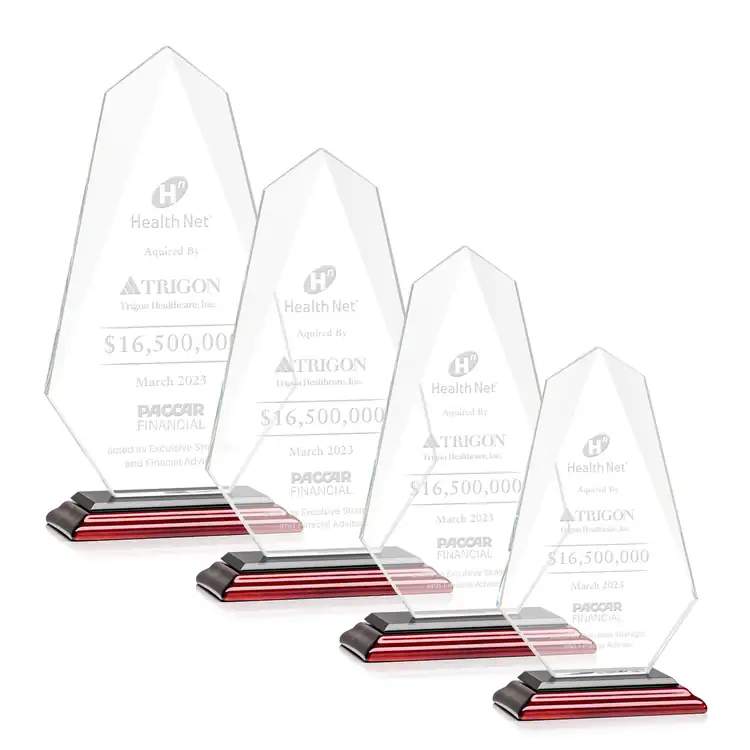 Jemma Starfire Crystal Award on Rosewood Finish Base - Deep Etch