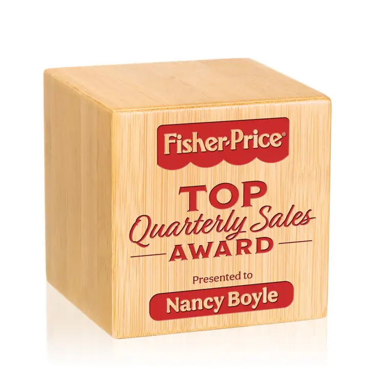 Kenilworth Bamboo Award - Cube - Engraving and Printing #2