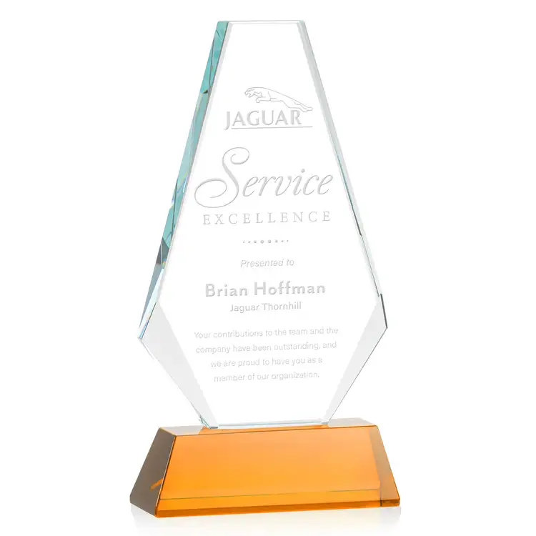 Kingsley Award on Newhaven Base - Optical Crystal - Engraved #2