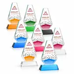 Trophée Kingsley sur socle Newhaven en cristal optique - Multicolore
