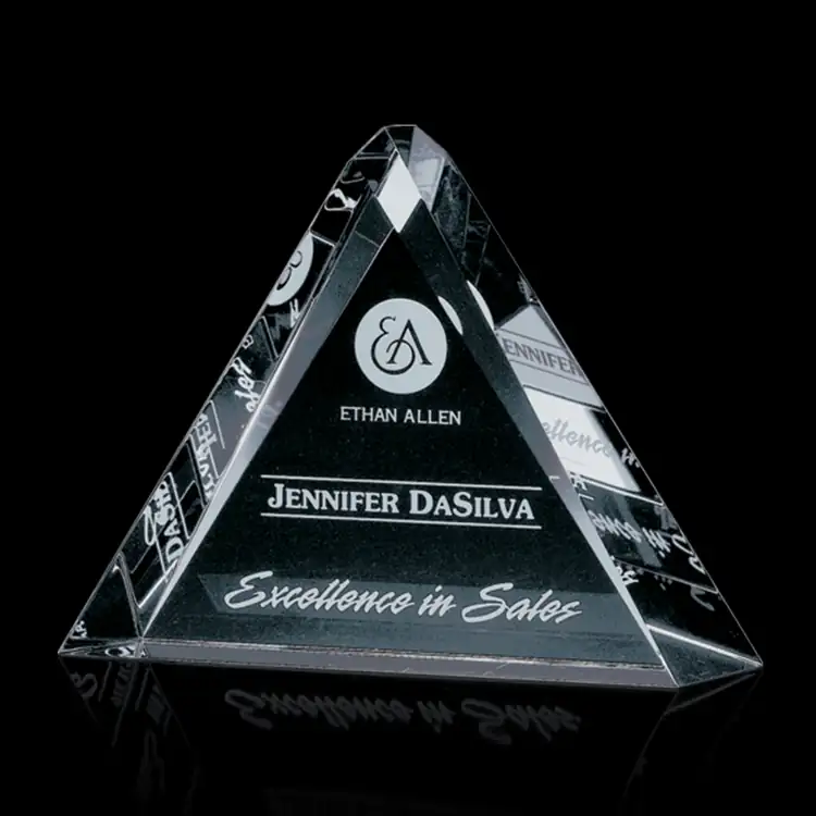Kingston Triangular Optical Crystal Award #3
