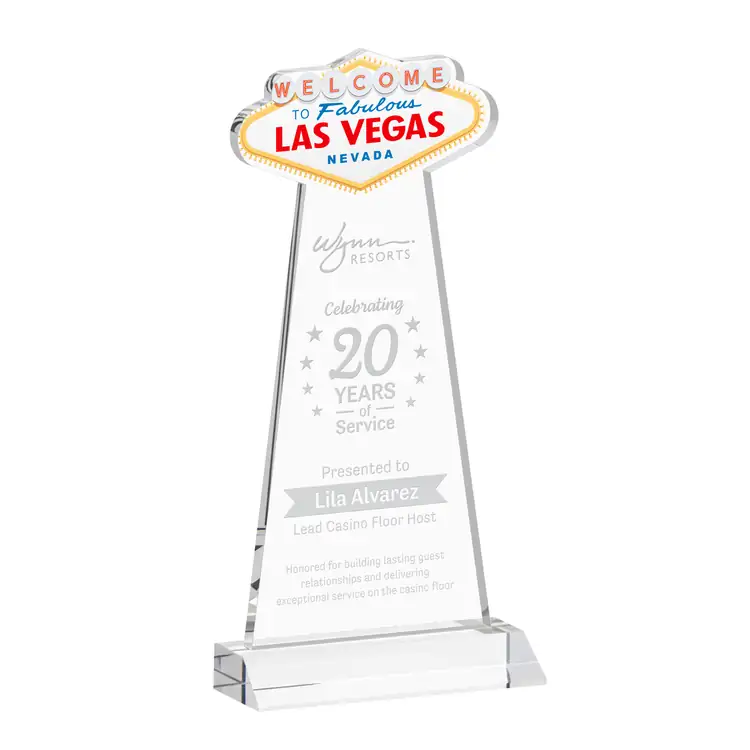 Las Vegas Starfire Crystal Award - Deep Etch #2